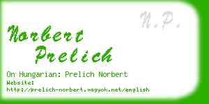 norbert prelich business card